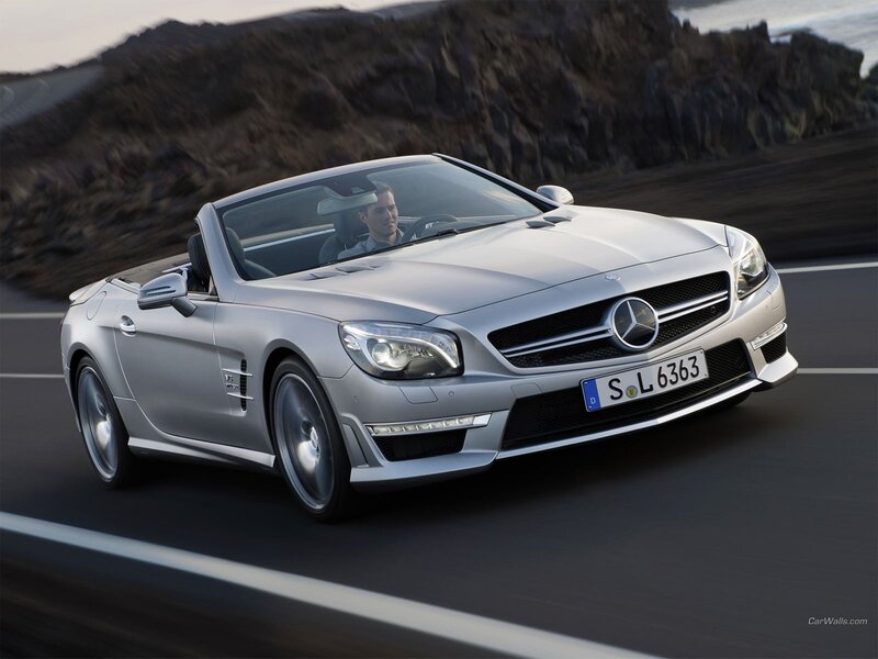 silver mercedes-benz slk driving