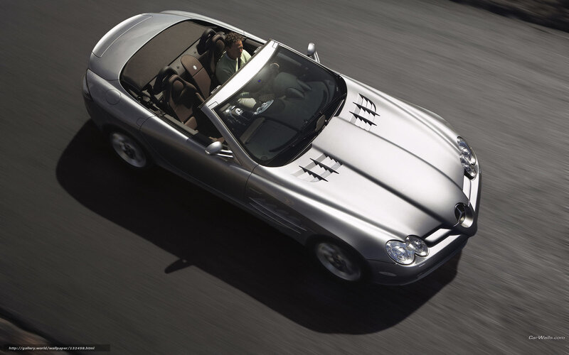 Silver Mercedes-Benz SLK in motion