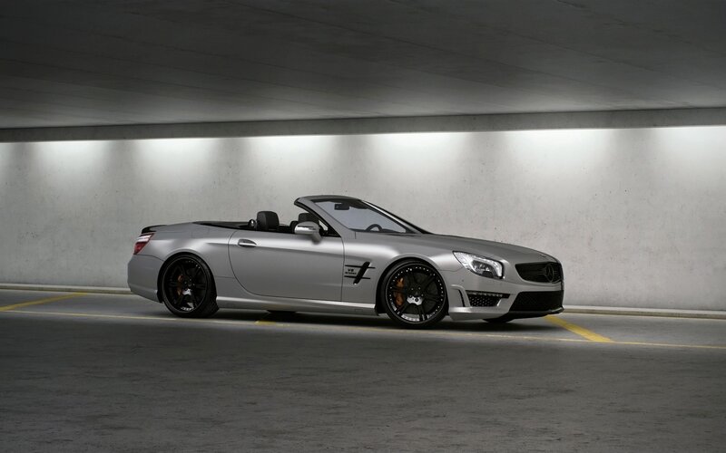 Silver Mercedes-Benz SLK parked