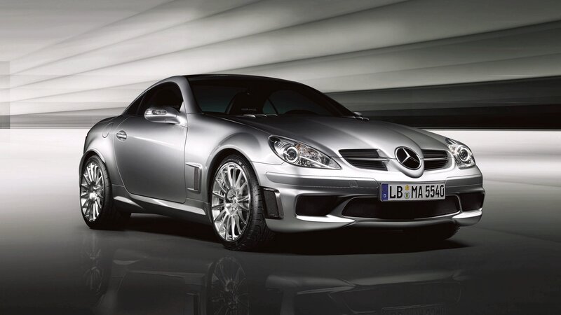 silver mercedes-benz slk55 amg