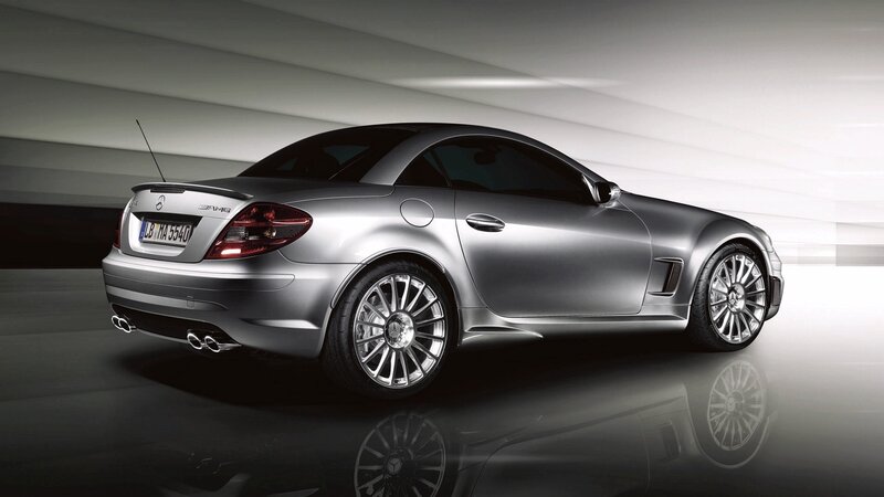 silver mercedes-benz slk55 amg