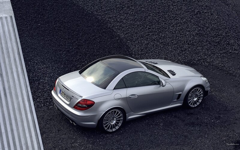 silver mercedes-benz slk55 amg