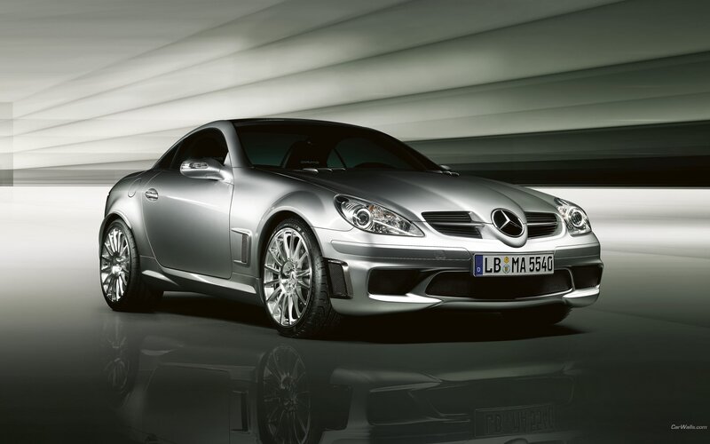 silver mercedes-benz slk55 amg