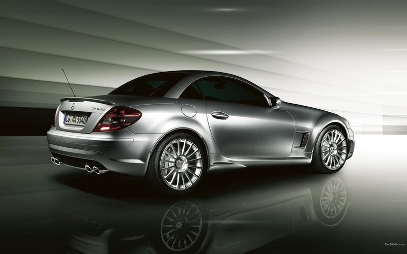 silver mercedes-benz slk55 amg