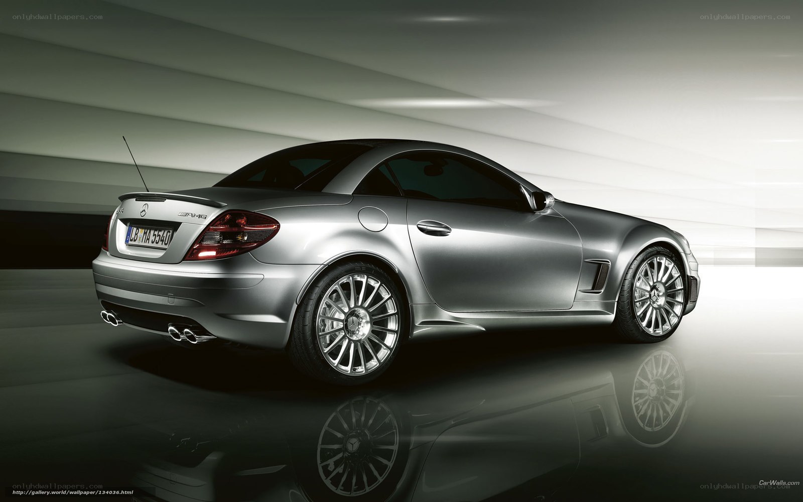 silver mercedes-benz slk55 amg