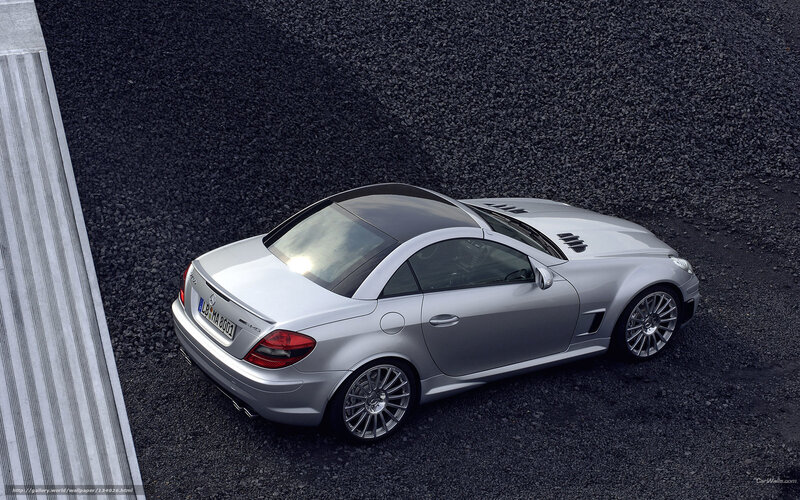silver mercedes-benz slk55 amg