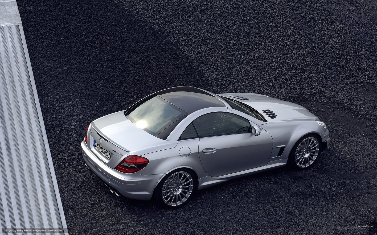 silver mercedes-benz slk55 amg