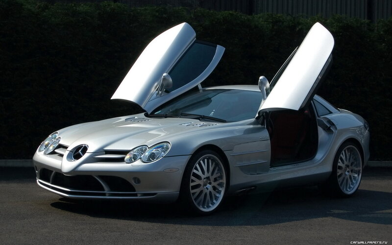 Silver Mercedes-benz Slr — Dramatic, Afternoon