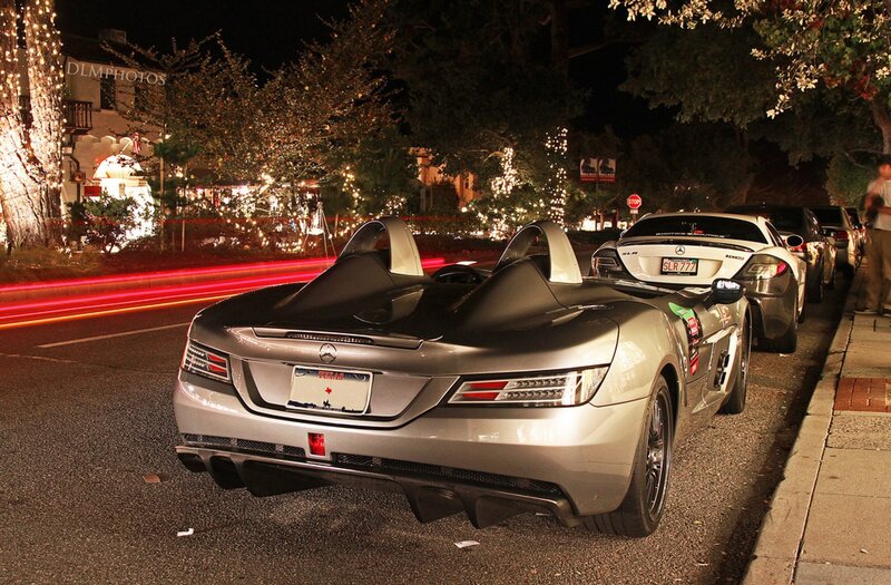 Silver Mercedes-benz Slr — Dramatic, Night