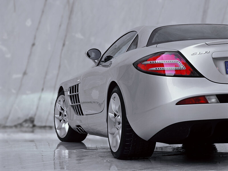 Silver Mercedes-benz Slr — Dramatic, Photograph, Car