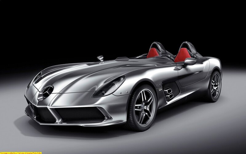 Silver Mercedes-benz Slr — Dramatic, Photograph, Red Seats