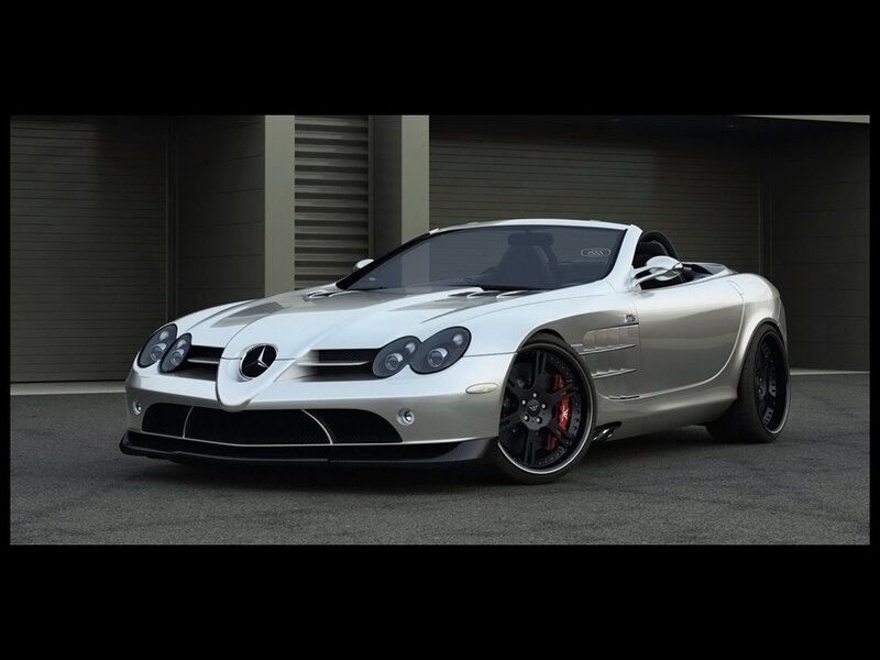 Silver Mercedes-benz Slr — Dramatic, Photograph