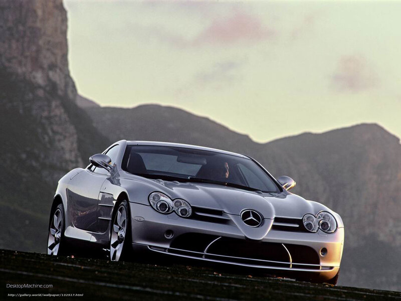 Silver Mercedes-benz Slr — Dramatic, Sunset