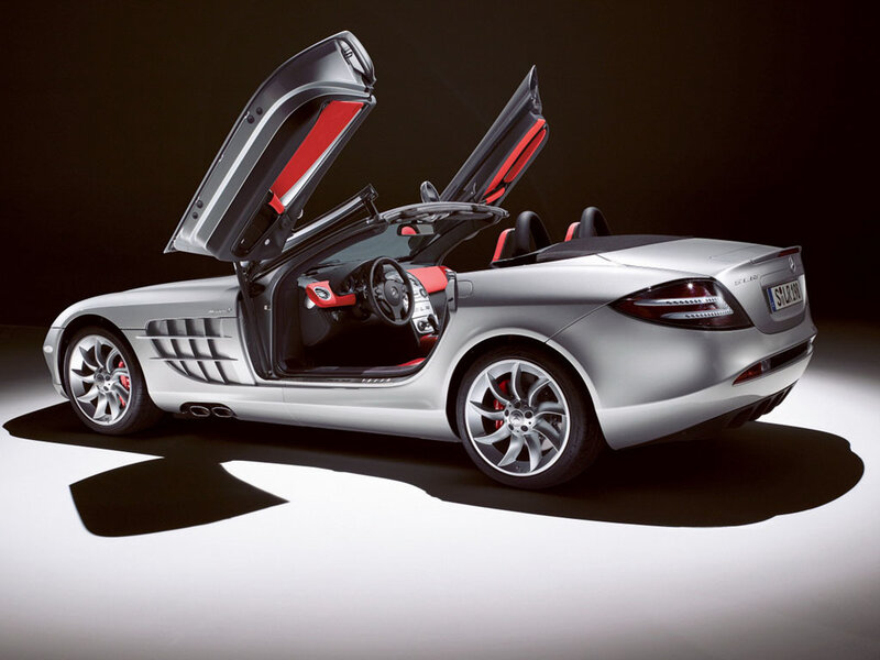 Silver Mercedes-benz Slr — Dramatic