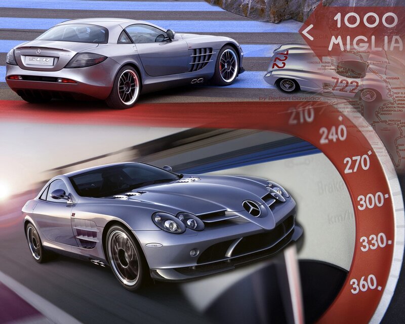Silver Mercedes-benz Slr — Dynamic, Digital Art