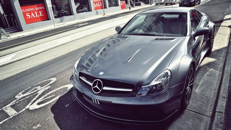 Silver Mercedes-benz Slr — Gray, Dramatic