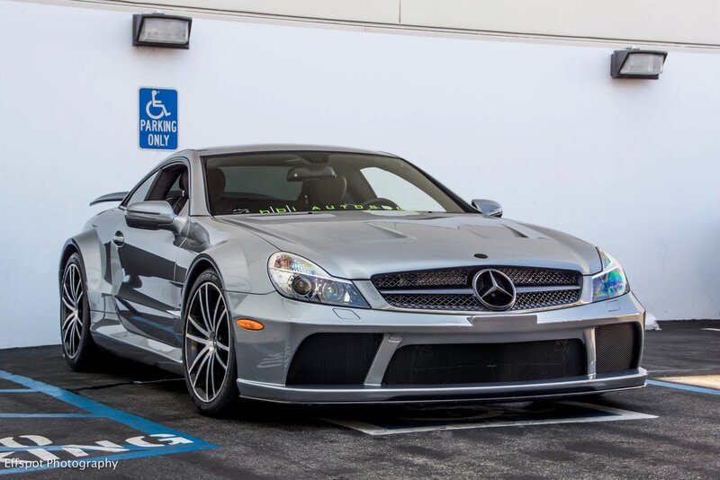Silver Mercedes-Benz SLR McLaren