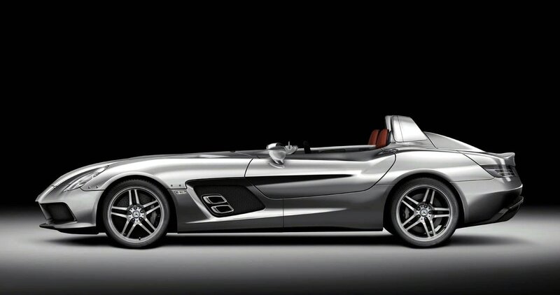 Silver Mercedes-Benz SLR McLaren