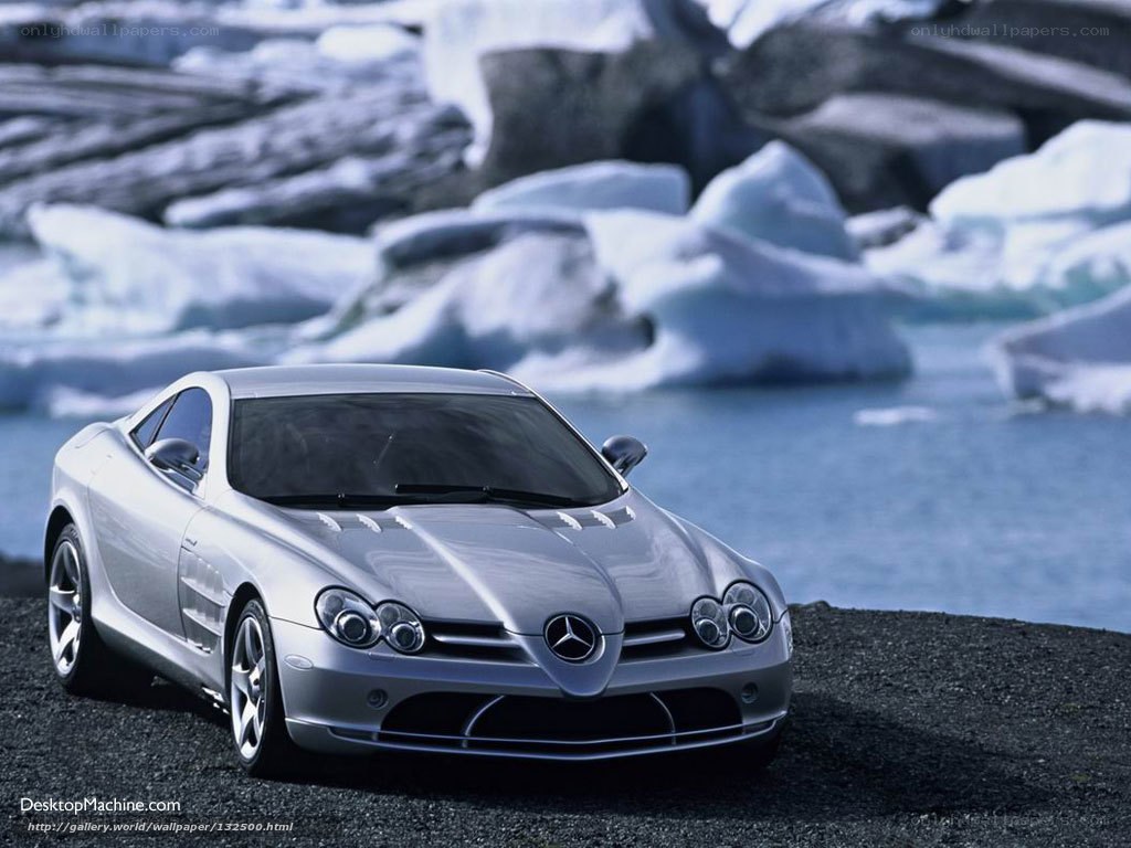 Silver Mercedes-Benz SLR McLaren