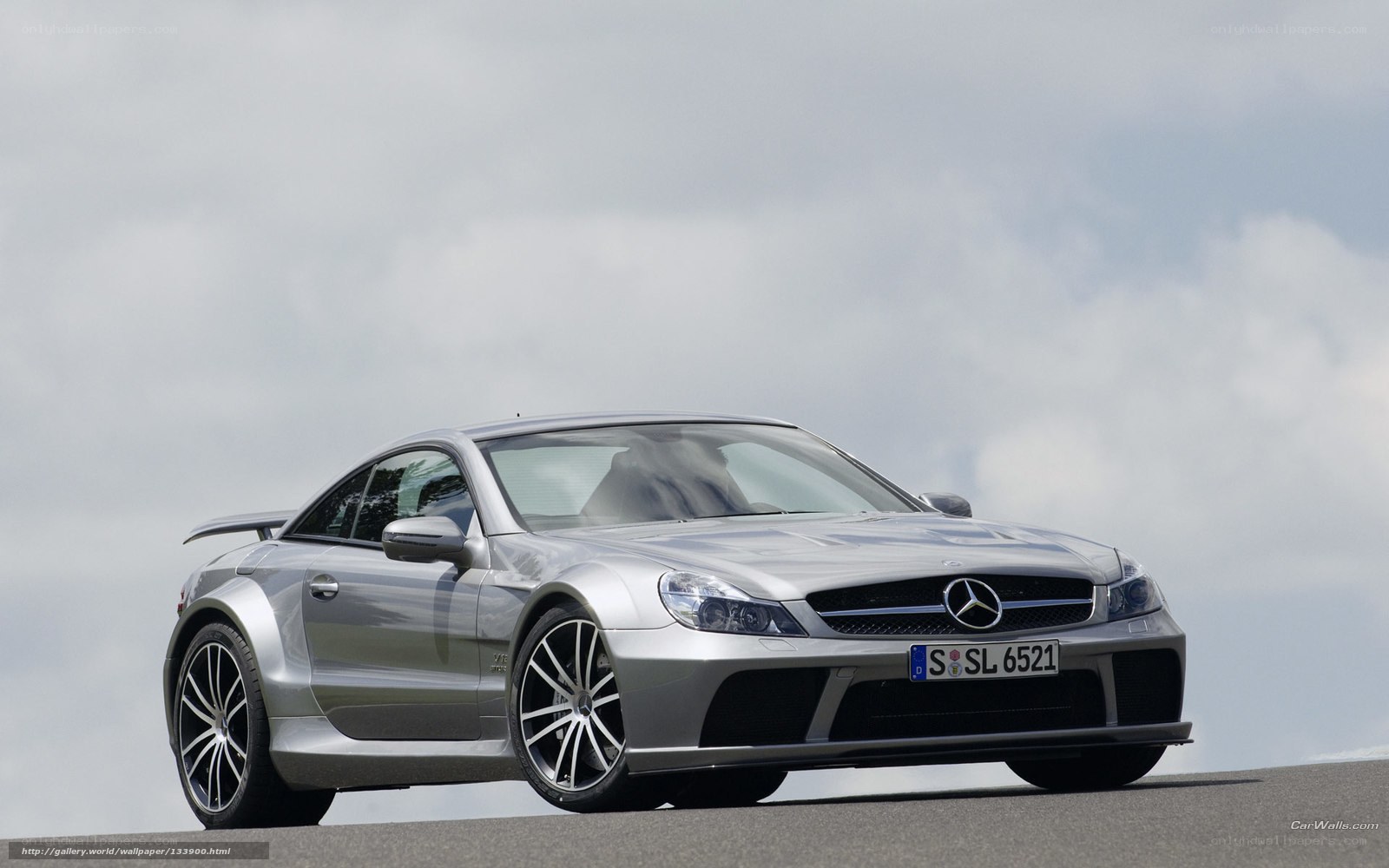 Silver Mercedes-Benz SLR McLaren