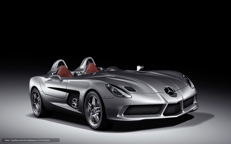 Silver Mercedes-Benz SLR McLaren