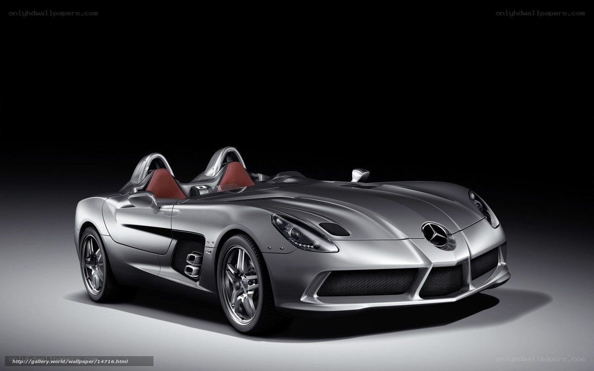 Silver Mercedes-Benz SLR McLaren