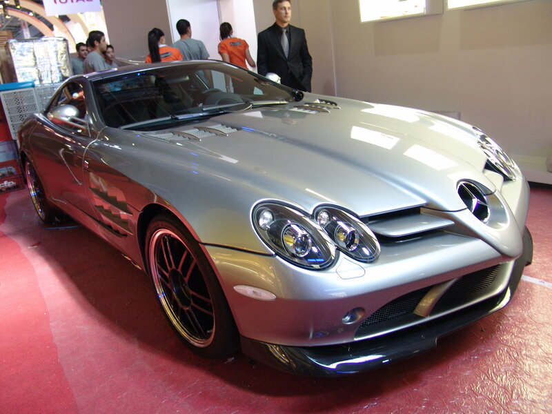 Silver Mercedes-Benz SLR McLaren
