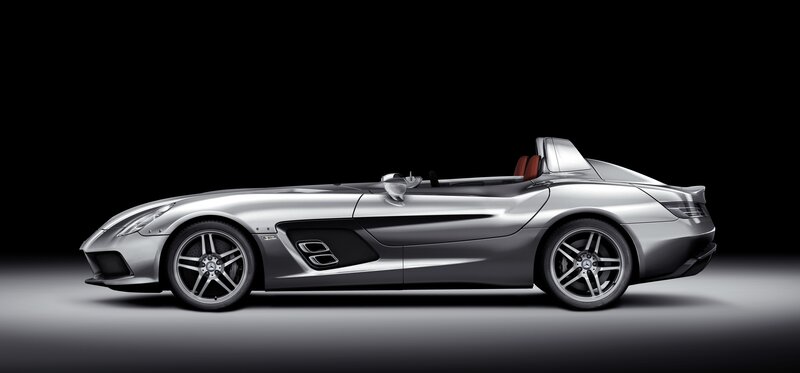 Silver Mercedes-Benz SLR McLaren