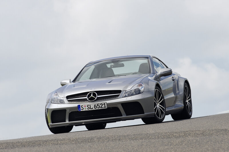 Silver Mercedes-Benz SLR McLaren