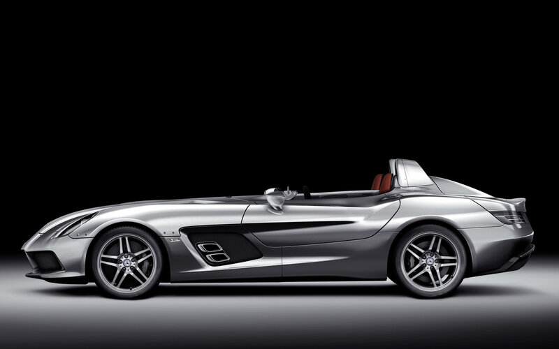 Silver Mercedes-Benz SLR McLaren