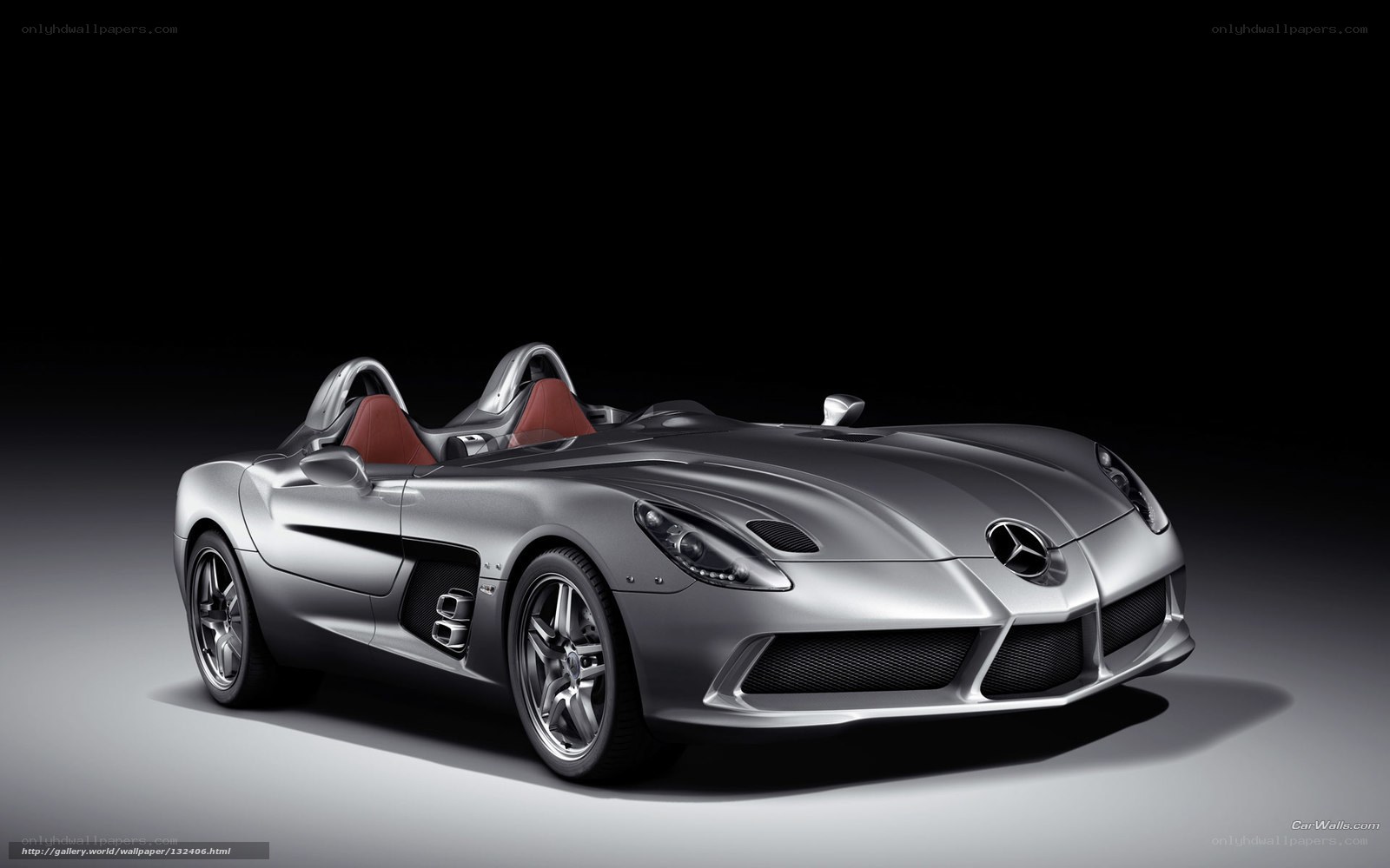 Silver Mercedes-Benz SLR McLaren
