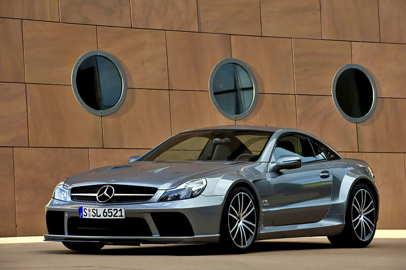 Silver Mercedes-Benz SLR McLaren