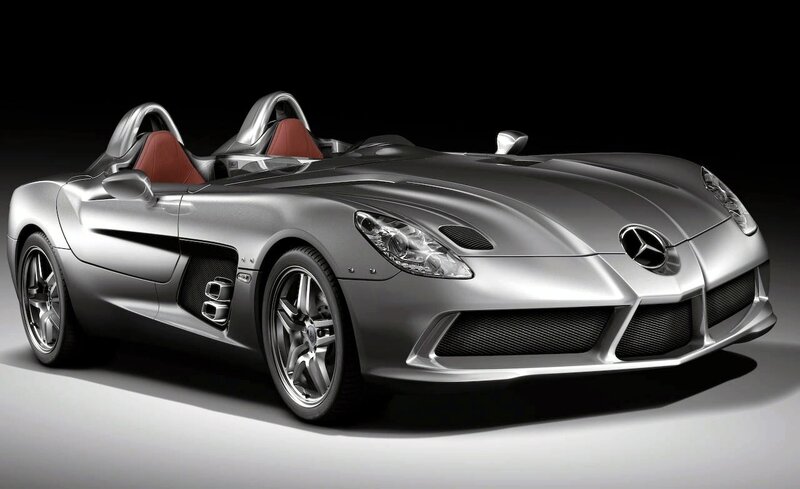 Silver Mercedes-Benz SLR McLaren