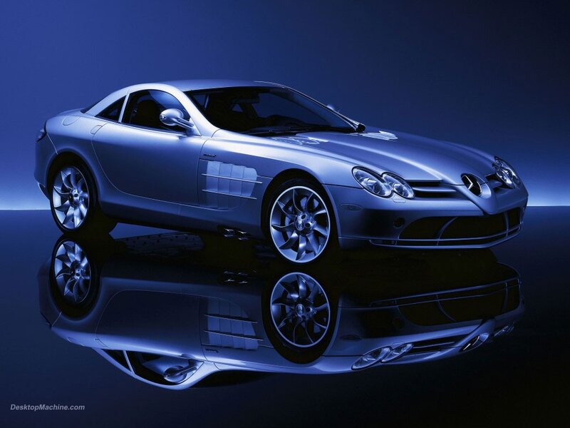 Silver Mercedes-Benz SLR McLaren