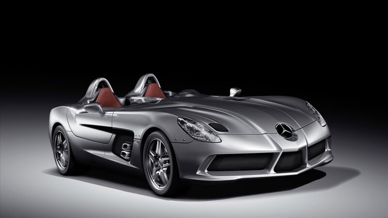 Silver Mercedes-Benz SLR McLaren