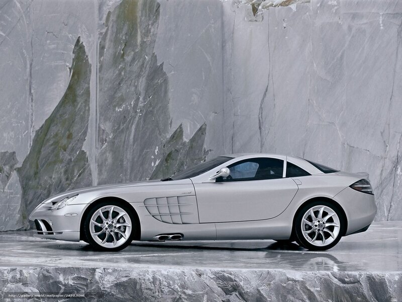Silver Mercedes-Benz SLR McLaren