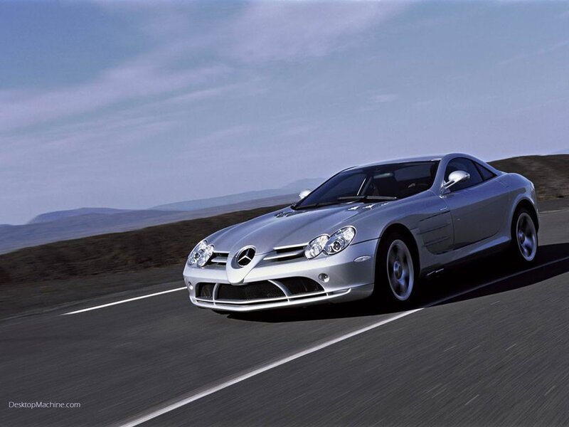 silver mercedes-benz slr on road