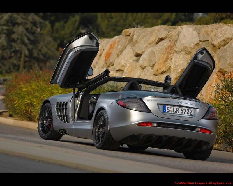 silver mercedes-benz slr roadster