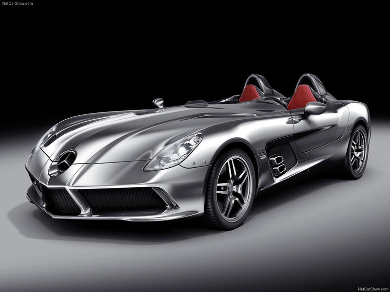 Silver Mercedes-benz Slr Roadster — Dramatic