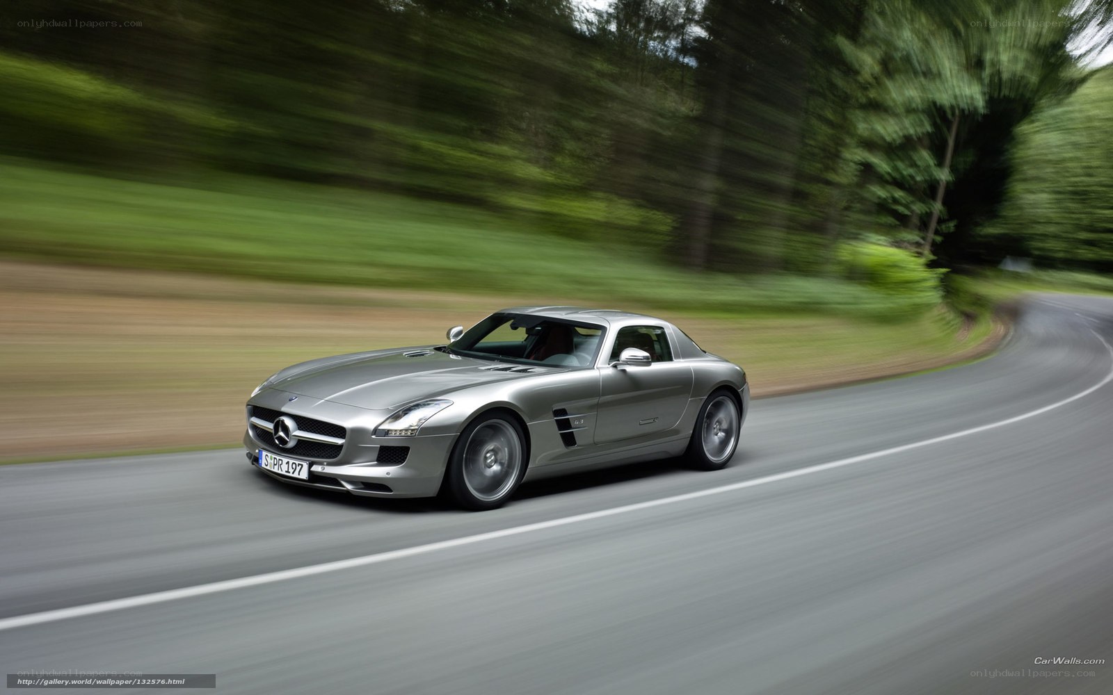 silver mercedes-benz sls amg