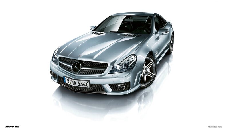 silver mercedes-benz sls amg
