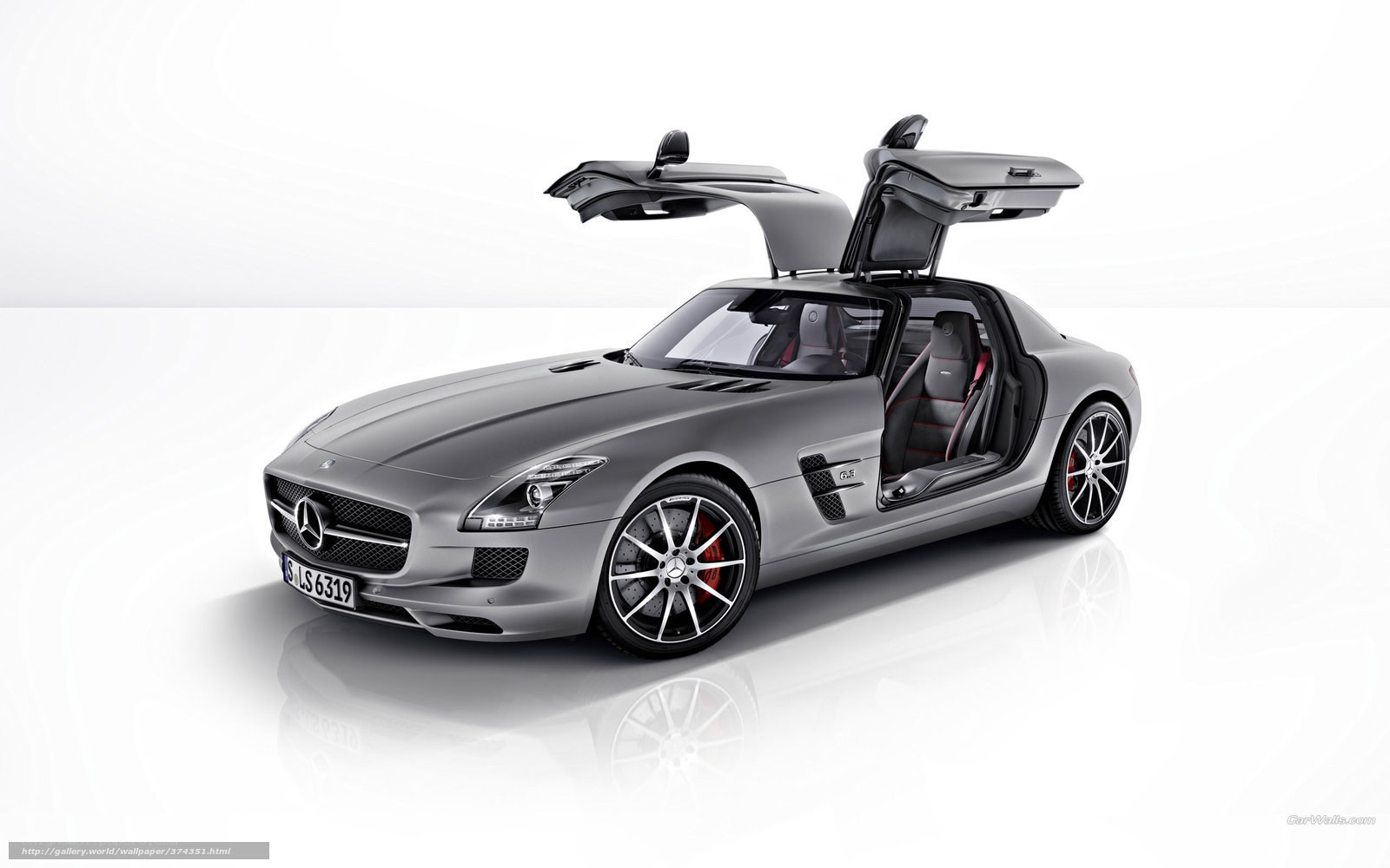 Silver Mercedes-Benz SLS AMG