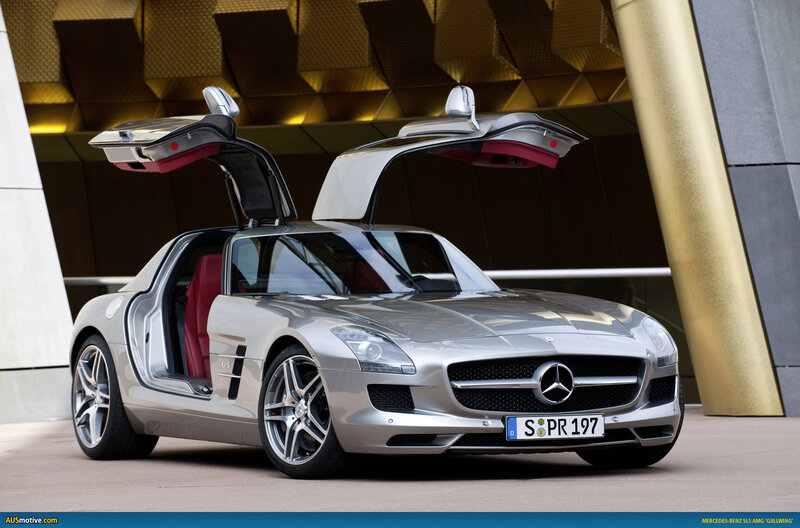 Silver Mercedes-benz Sls Amg — Dramatic, Photograph