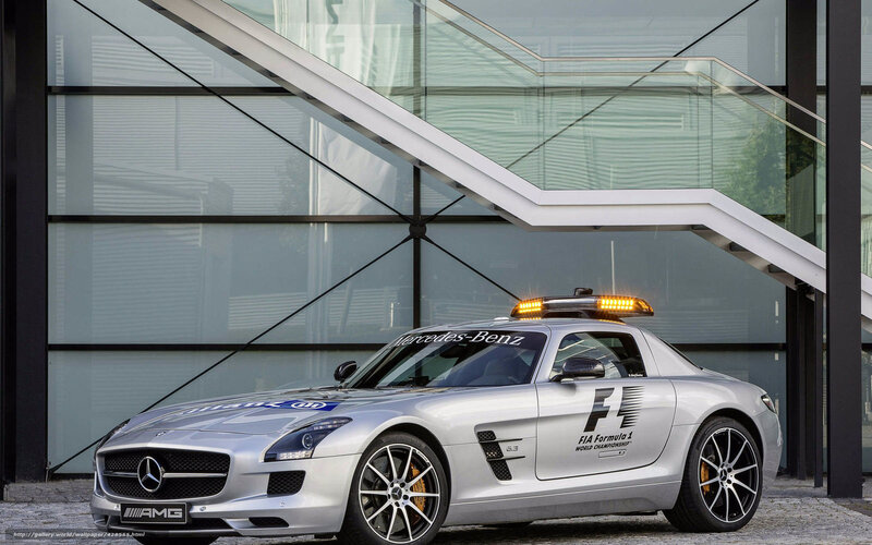 Silver Mercedes-benz Sls Amg — Modern, Photograph, Car