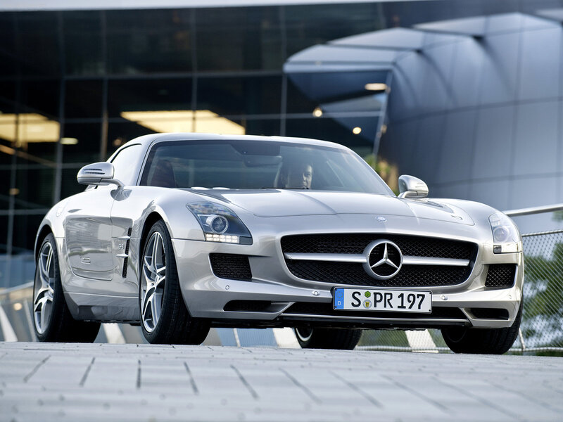 Silver Mercedes-benz Sls Amg — Modern