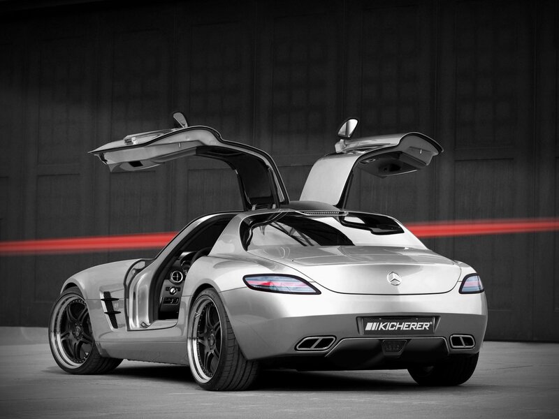 Silver Mercedes-Benz SLS AMG with Kicherer