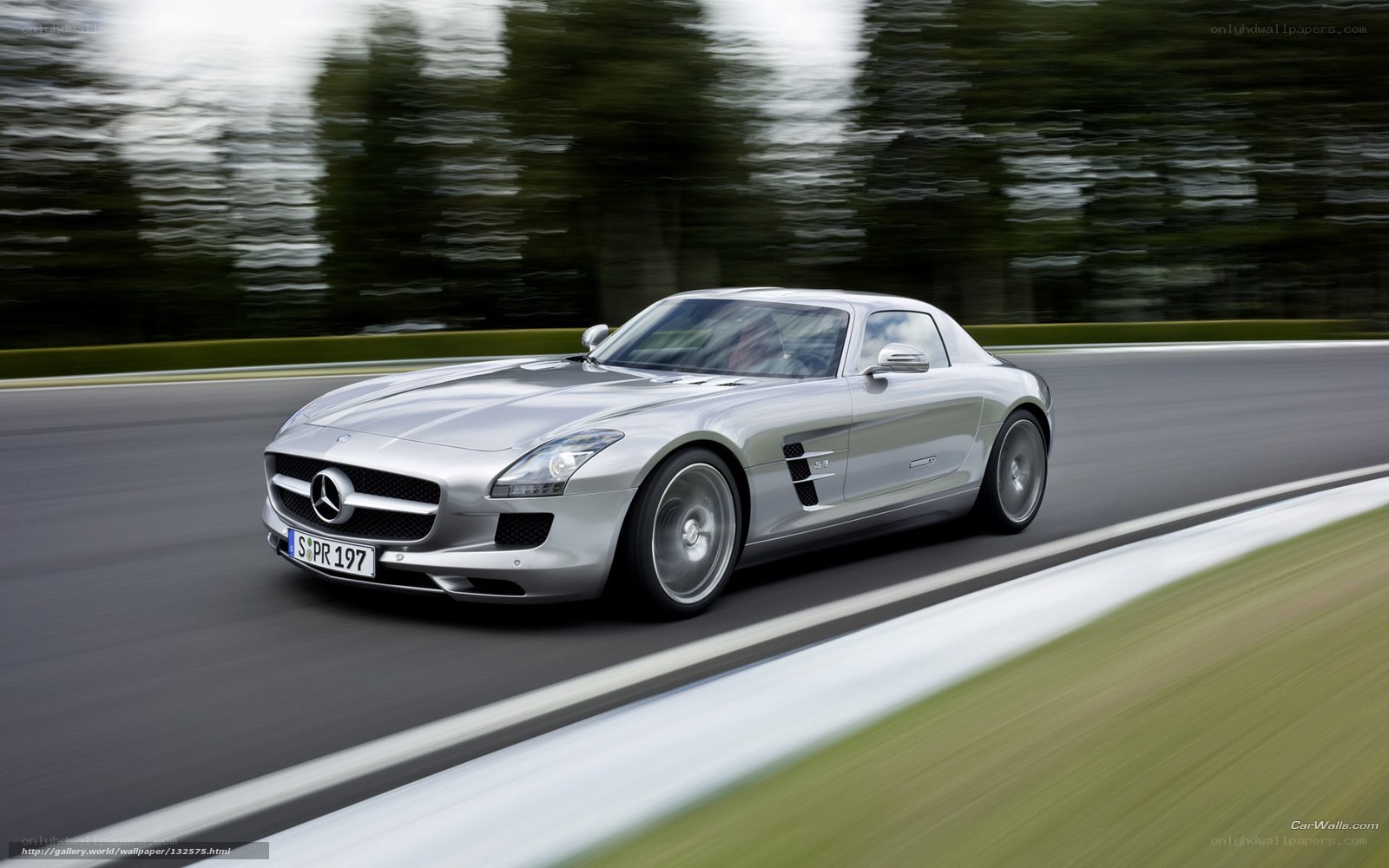 silver mercedes-benz sls amg