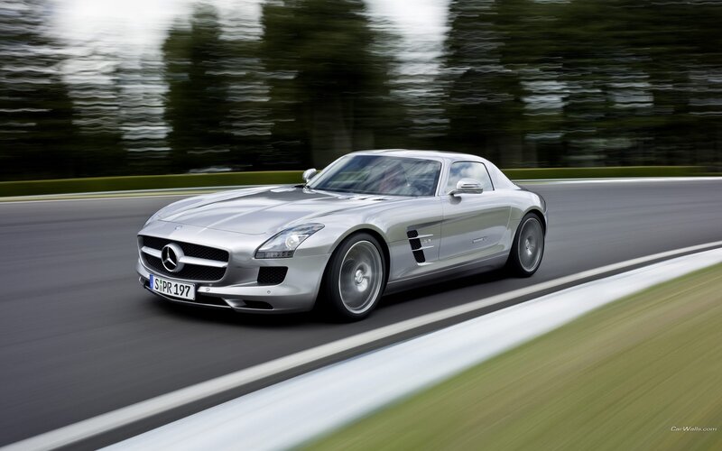 silver mercedes-benz sports car
