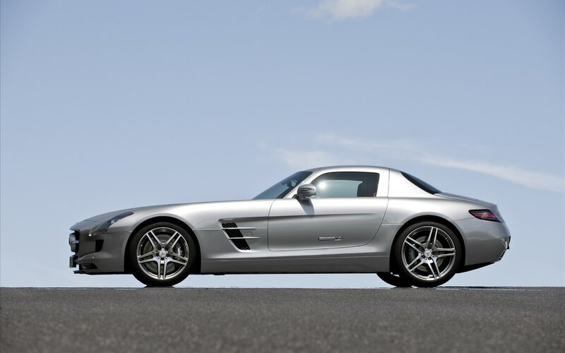 silver mercedes-benz sports car