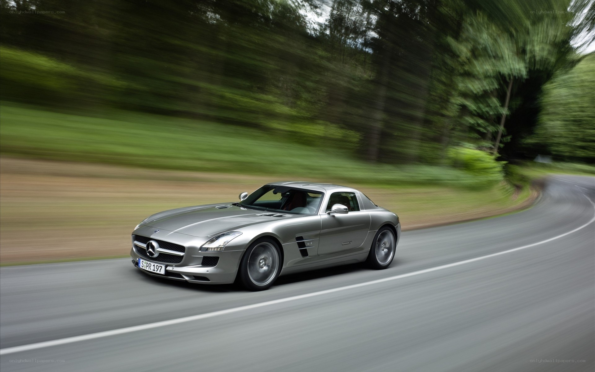 silver mercedes-benz sports car